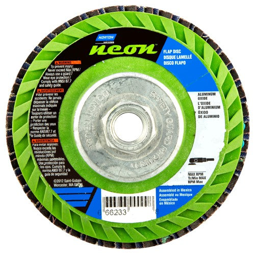 ‎4-1/2 × 5/8 - 11″ Gemini Plastic Flat Flap Disc Type 27 P40 Grit R766 Zirconia Alumina - Industrial Tool & Supply