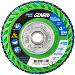 ‎4-1/2 × 5/8 - 11″ Gemini Plastic Flat Flap Disc Type 27 P80 Grit R766 Zirconia Alumina - Industrial Tool & Supply