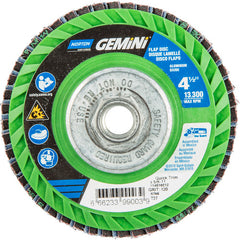 ‎4-1/2 × 5/8 - 11″ Gemini Plastic Flat Flap Disc Type 27 P120 Grit R766 Zirconia Alumina - Industrial Tool & Supply