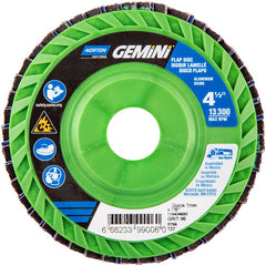 ‎4-1/2 × 7/8″ Gemini Plastic Flat Flap Disc Type 27 P80 Grit R766 Zirconia Alumina - Industrial Tool & Supply
