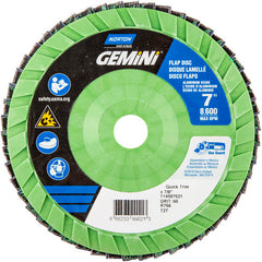 7 × 7/8″ Gemini Plastic Flat Flap Disc Type 27 P60 Grit R766 Zirconia Alumina - Industrial Tool & Supply