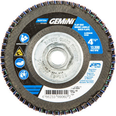 ‎4-1/2 × 5/8 - 11″ Gemini Fiberglass HD Flat Flap Disc Type 27 P60 Grit R766 Zirconia Alumina - Industrial Tool & Supply
