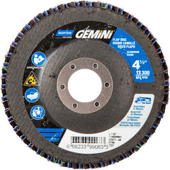 ‎4-1/2 × 7/8″ Gemini Fiberglass HD Flat Flap Disc Type 27 P40 Grit R766 Zirconia Alumina - Industrial Tool & Supply
