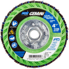 ‎4-1/2 × 5/8 - 11″ Gemini Plastic Flat Flap Disc Type 27 P36 Grit R766 Zirconia Alumina - Industrial Tool & Supply