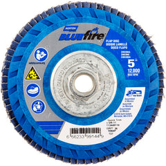 ‎5 × 5/8 - 11″ BlueFire Plastic Flat Flap Disc Type 27 P36 Grit R884P Zirconia Alumina - Industrial Tool & Supply