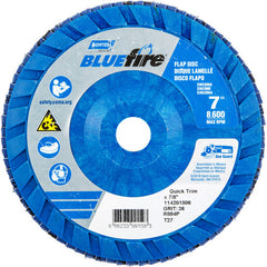 7 × 7/8″ BlueFire Plastic Flat Flap Disc Type 27 P36 Grit R884P Zirconia Alumina - Industrial Tool & Supply