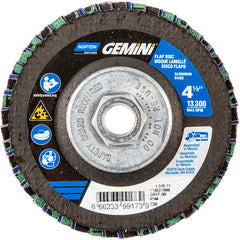 ‎4-1/2 × 5/8 - 11″ Gemini Fiberglass Conical Flap Disc Type 29 P80 Grit R766 Zirconia Alumina - Industrial Tool & Supply