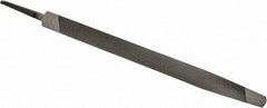 Value Collection - 8" Long, Taper American-Pattern File - Single Cut, 0.41" Overall Thickness, Tang - Industrial Tool & Supply