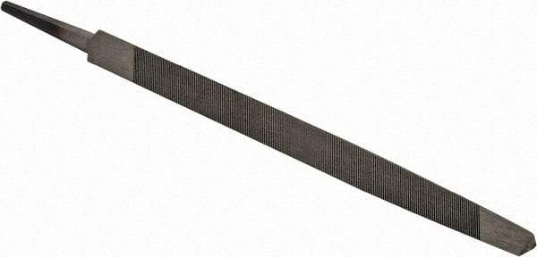 Value Collection - 6" Long, Taper American-Pattern File - Single Cut, 0.31" Overall Thickness, Tang - Industrial Tool & Supply