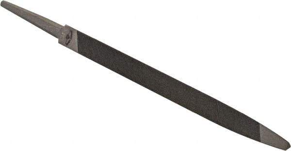Value Collection - 5" Long, Taper American-Pattern File - Single Cut, 1/4" Overall Thickness, Tang - Industrial Tool & Supply