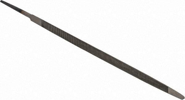 Value Collection - 7.61" Long, Taper American-Pattern File - Single Cut, 0.24" Overall Thickness, Tang - Industrial Tool & Supply