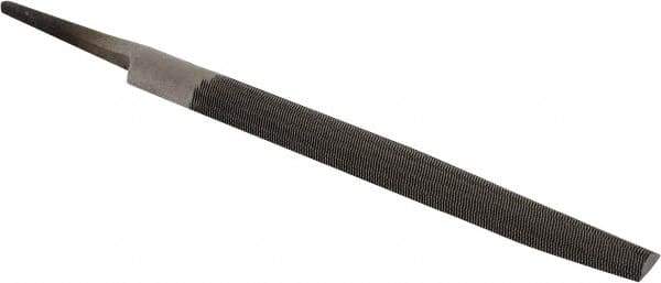 Value Collection - 5.34" Long, Second Cut, Half Round American-Pattern File - Single, Double Cut, 0.16" Overall Thickness, Tang - Industrial Tool & Supply