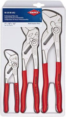 Knipex - 3 Piece Pipe Wrench & Water Pump Plier Set - Comes in Plastic Deep-Drawn Packaging - Industrial Tool & Supply
