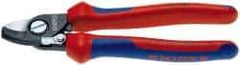 Knipex - 6-1/2" OAL, 1/0 AWG Capacity, Cable Cutter - Ergo Dual Component Handle - Industrial Tool & Supply