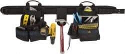 CLC - 29 to 46" Waist Tool Belt - 17 Pocket, 28" Wide, Black/Blue, Polyester - Industrial Tool & Supply