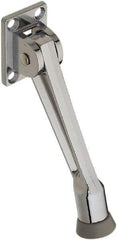 National Mfg. - 5" Projection Kickdown Door Stop - Screw Mount, Chrome Finish - Industrial Tool & Supply