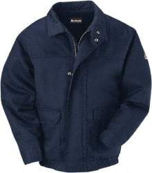 VF Imagewear - Size 3XL Cold Weather & Flame Resistant/Retardant Jacket - Navy, Cotton & Nylon, Zipper Closure, 52" Chest - Industrial Tool & Supply