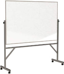 Ghent - 78" High x 77" Wide Reversible Dry Erase Board - Acrylate, 20" Deep, Includes Eraser & 4 Markers - Industrial Tool & Supply