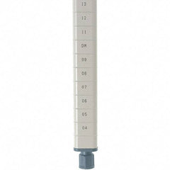 Metro - 13" High, Open Shelving Post - Steel with Epoxy Coating, Use with Metro Max Q Shelves - Industrial Tool & Supply