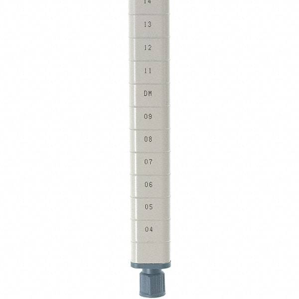 Metro - 63" High, Open Shelving Post - Steel with Epoxy Coating, Use with Metro Max Q Shelves - Industrial Tool & Supply