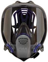 3M - Series FF-400, Size L Full Face Respirator - 6-Point Suspension, Bayonet Connection - Industrial Tool & Supply