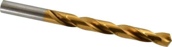 Hertel - 27/64" 135° High Speed Steel Jobber Drill - TiAlN Finish, Right Hand Cut, Spiral Flute, Straight Shank, 5-3/8" OAL, Split Point - Industrial Tool & Supply