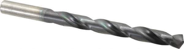 Hertel - Letter Y 135° High Speed Steel Jobber Drill - TiAlN Finish, Right Hand Cut, Spiral Flute, Straight Shank, 5-1/4" OAL, Split Point - Industrial Tool & Supply