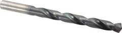 Hertel - Letter Y 135° High Speed Steel Jobber Drill - TiAlN Finish, Right Hand Cut, Spiral Flute, Straight Shank, 5-1/4" OAL, Split Point - Industrial Tool & Supply