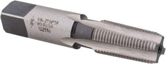 Made in USA - 1/8-27 NPTF Thread, 4 Flute Standard Pipe Tap - 2-1/8" OAL, 3/4" Thread Length, 7/16" Shank Diam, Bright Finish, High Speed Steel - Exact Industrial Supply