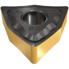 Iscar - WNMG332 PP Grade IC8350 Carbide Turning Insert - TiCN/Al2O3/TiN Finish, 80° Trigon, 3/8" Inscr Circle, 3/16" Thick, 1/32" Corner Radius - Industrial Tool & Supply