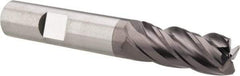 SGS - 1/2", 4 Flute, Single End, Solid Carbide, 0.03" Corner Radius End Mill - 3-1/4" OAL, Right Hand Flute, 1-1/4" LOC, Right Hand Cut - Industrial Tool & Supply