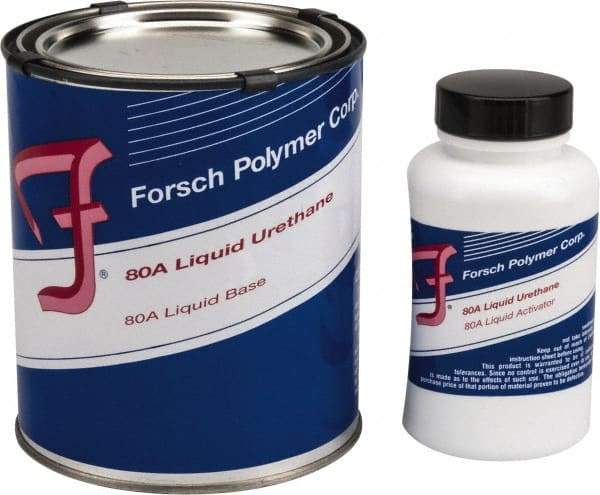 Forsch Polymer Corp - 1 Lb Kit Tan Polyurethane Castable Rubber - 100°F Max Operating Temp, 30 min Tack Free Dry Time, 24 hr Full Cure Time, Series URS 5180 - Industrial Tool & Supply
