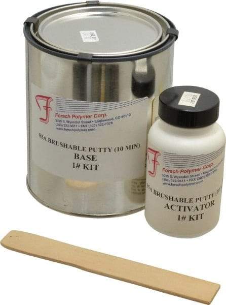 Forsch Polymer Corp - 1 Lb Kit Amber Urethane Putty - 10 min Tack Free Dry Time, 48 hr Full Cure Time, Series URS 5885 - Industrial Tool & Supply