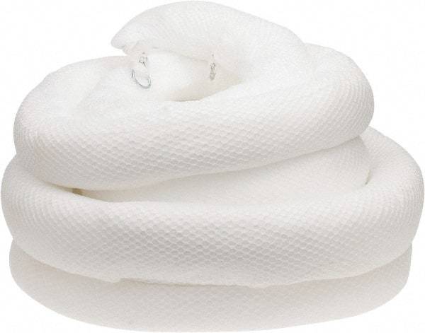 Brady SPC Sorbents - 32 Gal, 20' Long, 5" Diam, Polypropylene Boom - Oil Only, White - Industrial Tool & Supply