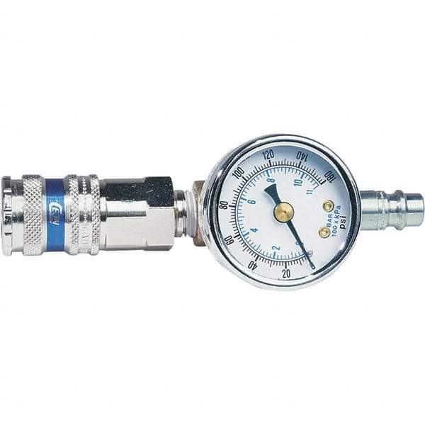 Dynabrade - Grinder Repair Airline Test Gauge - Use with Dynabrade Air Power Tools - Industrial Tool & Supply