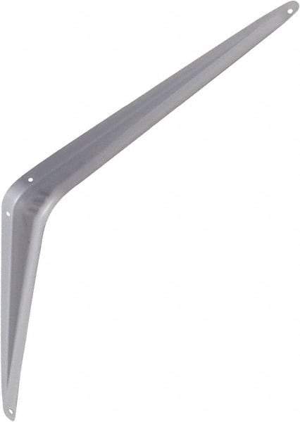 National Mfg. - 100 Lb Capacity, Gray Shelf Brackets - 12" Long x 14" High x 1.9" Wide - Industrial Tool & Supply