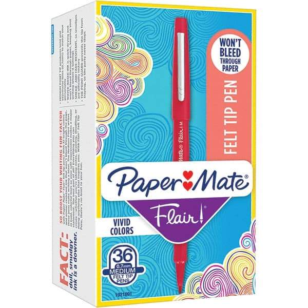 Paper Mate - Pens & Pencils Type: Porous Point Pen Color: Red - Industrial Tool & Supply