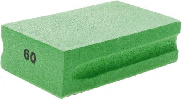 Brite Star - 60 Grit, Diamond Hand Pad - Green, 2-1/4" Wide x 3-3/4" Long, Coated - Industrial Tool & Supply