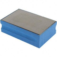 Brite Star - 600 Grit, Diamond Hand Pad - Blue, 2-1/4" Wide x 3-3/4" Long, Coated - Industrial Tool & Supply