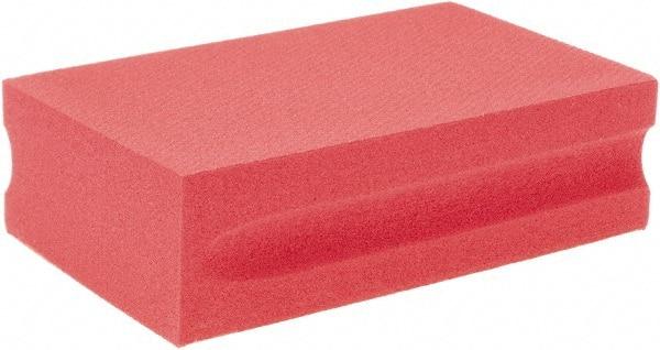 Brite Star - 200 Grit, Diamond Hand Pad - Red, 2-1/4" Wide x 3-3/4" Long, Coated - Industrial Tool & Supply