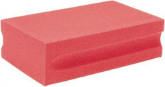 Brite Star - 200 Grit, Diamond Hand Pad - Red, 2-1/4" Wide x 3-3/4" Long, Coated - Industrial Tool & Supply