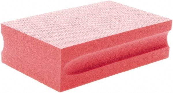 Brite Star - 1800 Grit, Diamond Hand Pad - Red, 2-1/4" Wide x 3-3/4" Long, Coated - Industrial Tool & Supply