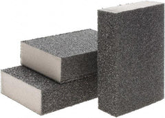 Brite Star - 2-3/4" Wide x 12" Long, Hard Grade Sanding Sponge - 30 & 60 Grit, 1" Thick - Industrial Tool & Supply