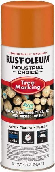 Rust-Oleum - 12 fl oz Orange Marking Paint - 300' Coverage, Modified Alkyd Formula, >500 gL VOC - Industrial Tool & Supply