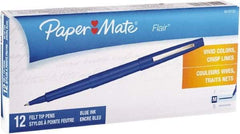 Paper Mate - Needle Porous Point Pen - Blue - Industrial Tool & Supply