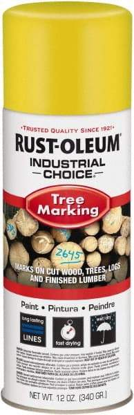 Rust-Oleum - 12 fl oz Yellow Marking Paint - 300' Coverage, Modified Alkyd Formula, >500 gL VOC - Industrial Tool & Supply