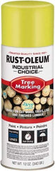 Rust-Oleum - 12 fl oz Fluorescent Yellow Marking Paint - 300' Coverage, Modified Alkyd Formula, >500 gL VOC - Industrial Tool & Supply