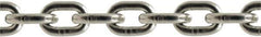 Value Collection - 7/64" Welded Stainless Steel Chain - 132 Lb Capacity, Grade 43, 100' Long, Polished Finish - Industrial Tool & Supply