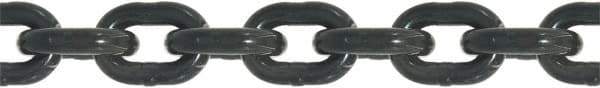 Value Collection - 5/8" Welded Alloy Chain - 18,100 Lb Capacity, Grade 80, 150' Long, Black Finish - Industrial Tool & Supply