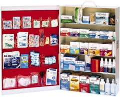 Medique - 1,500 Piece, 150 Person, Industrial First Aid Kit - 19-1/4" Wide x 28-1/2" Deep x 6" High, Metal Cabinet - Industrial Tool & Supply